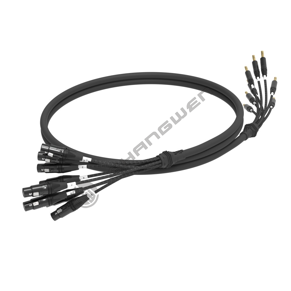 Multi channel XLR female head+audio cable 4, 6, 8, 12, 16 channels